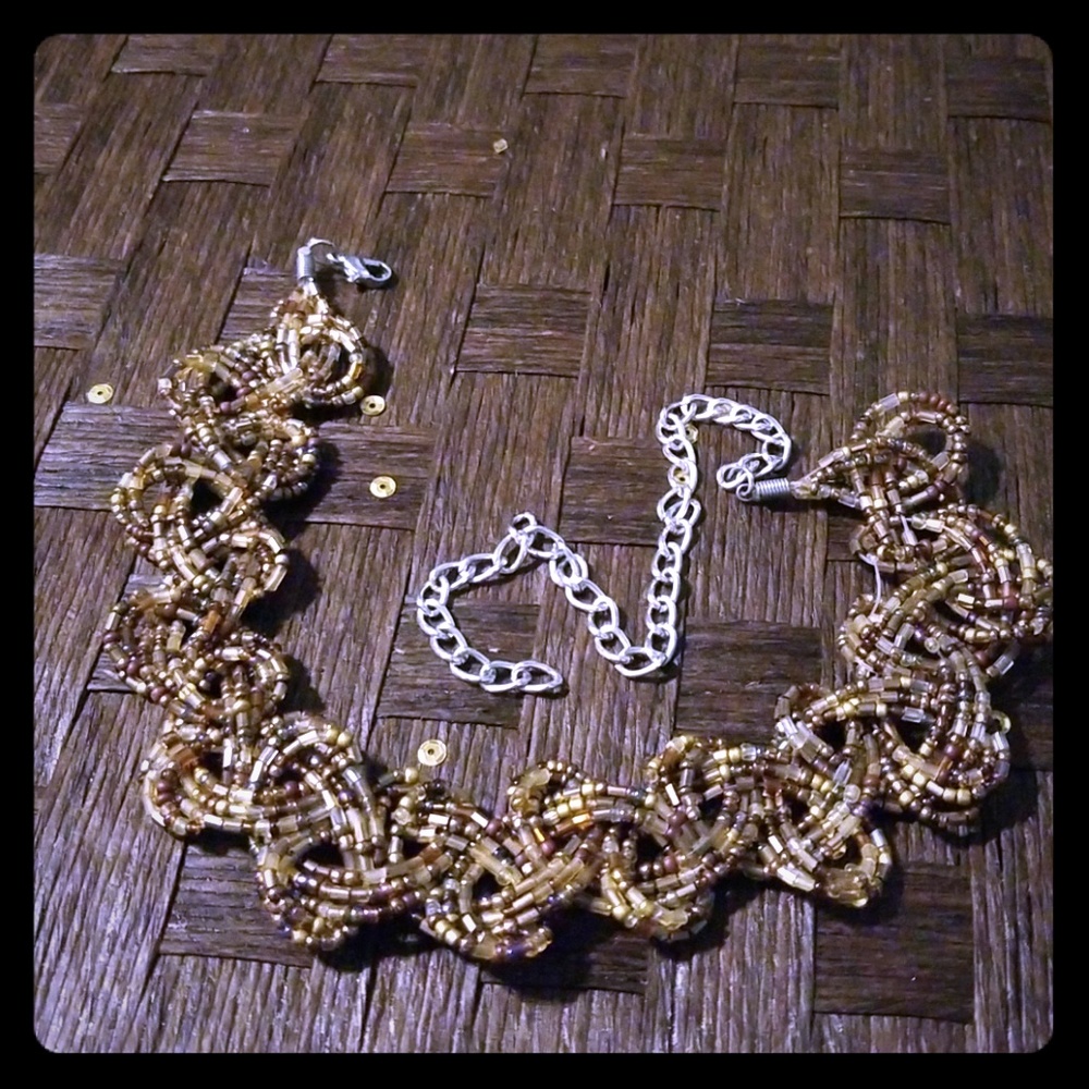 Cute, brown choker necklace